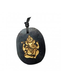 Colgante oval Ganesha Shungit